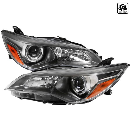 Spec-D Tuning 15-16 Toyota Camry Headlights- Oe Style- Gunmetal 2LHP-CAM15V2-GO